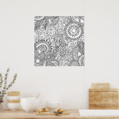 抽象芸術着色ポスター ポスター (キッチン)