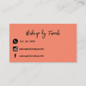 抽象芸術着色金属フェイク箔 名刺 (裏面)