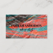 抽象芸術着色金属フェイク箔 名刺 (正面)