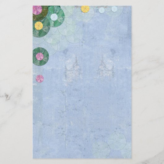 抽象芸術睡蓮 便箋 (正面)