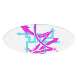 抽象芸術矢印の名前タグ 名札