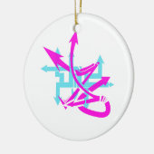 抽象芸術矢印オーナメント セラミックオーナメント (左)