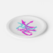 抽象芸術矢印紙プレート ペーパープレート (アングル)