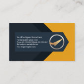 抽象芸術矢印航空物流パイロット 名刺 (裏面)