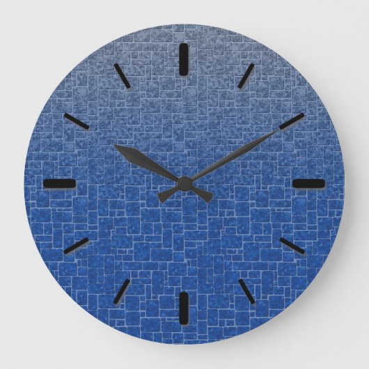 抽象芸術石のテクスチャレンガ装飾ナビ ラージ壁時計 (正面)