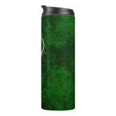 抽象芸術石の大理石テクスチャダークコントラストグリーン タンブラー (回転右)