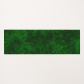 抽象芸術石の大理石テクスチャダークコントラストグリーン ヨガマット (裏面(横))