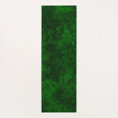 抽象芸術石の大理石テクスチャダークコントラストグリーン ヨガマット (裏面)