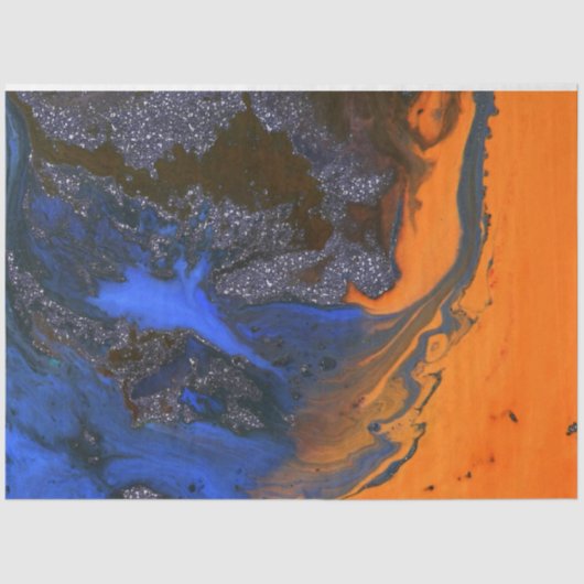 抽象芸術石の大理石テクスチャ海軍ダークオレンジ色のfi 薄葉紙 (正面)