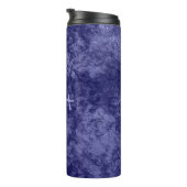 抽象芸術石の大理石テクスチュア海軍ダークプラム タンブラー (回転右)