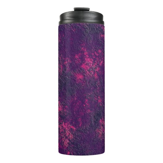 抽象芸術石の大理石加工されたネイビーピンク紫のpl タンブラー (正面)