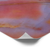 抽象芸術石化木材クローズアップ ポスター (角)