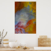 抽象芸術石化木材クローズアップ ポスター (キッチン)