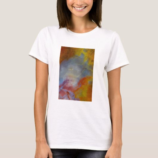 抽象芸術石化木材クローズアップ Tシャツ (正面)