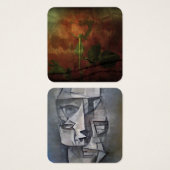 抽象芸術石姿 (正面&裏面)