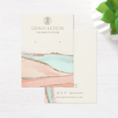 抽象芸術石金箔イヤリングディスプレイカード (デスク)