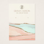 抽象芸術石金箔イヤリングディスプレイカード (正面)