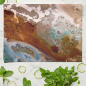 抽象芸術砂ビーチ模様水泡パターン キッチンタオル (折り畳み)