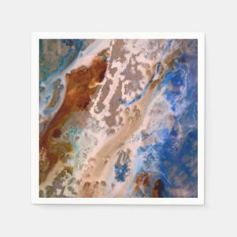 抽象芸術砂ビーチ模様水泡パターン スタンダードカクテルナプキン