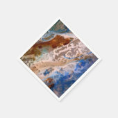 抽象芸術砂ビーチ模様水泡パターン スタンダードカクテルナプキン (角)