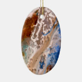 抽象芸術砂ビーチ模様水泡パターン セラミックオーナメント (右)