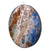 抽象芸術砂ビーチ模様水泡パターン ダーツボード (正面右)