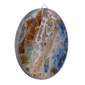 抽象芸術砂ビーチ模様水泡パターン ダーツボード (正面左)