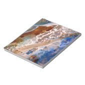 抽象芸術砂ビーチ模様水泡パターン ノートパッド (回転)