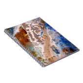 抽象芸術砂ビーチ模様水泡パターン ノートブック (右側)