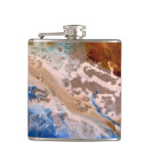 抽象芸術砂ビーチ模様水泡パターン フラスク (正面)