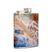 抽象芸術砂ビーチ模様水泡パターン フラスク (右)