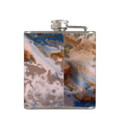 抽象芸術砂ビーチ模様水泡パターン フラスク (裏面)