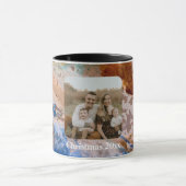 抽象芸術砂ビーチ模様水泡パターン マグカップ (中央)