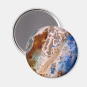 抽象芸術砂ビーチ模様水泡パターン マグネット (正面/裏面)