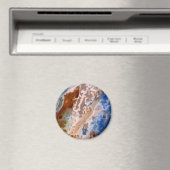 抽象芸術砂ビーチ模様水泡パターン マグネット (インサイチュ (食洗機))