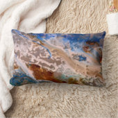 抽象芸術砂ビーチ模様水泡パターン ランバークッション (ブランケット)