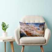 抽象芸術砂ビーチ模様水泡パターン ランバークッション (椅子)