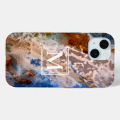 抽象芸術砂ビーチ模様水泡モノグラム Case-Mate iPhoneケース (裏面 (横))