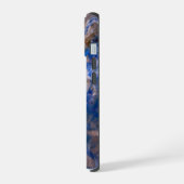 抽象芸術砂ビーチ模様水泡モノグラム iPhone 15ケース (左側面)