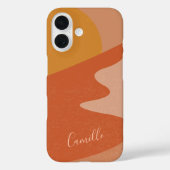 抽象芸術砂漠の山の風景パーソナライズされた Case-Mate iPhoneケース (裏面)