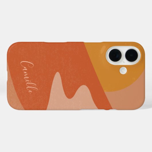 抽象芸術砂漠の山の風景パーソナライズされた Case-Mate iPhoneケース (裏面 (横))