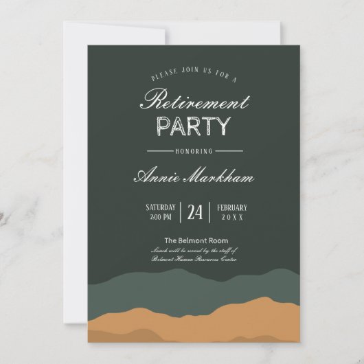 抽象芸術砂漠の景観の引退 招待状 (正面)