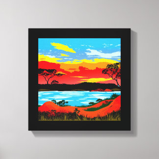 抽象芸術砂漠の背景#5キャンバス印刷 キャンバスプリント