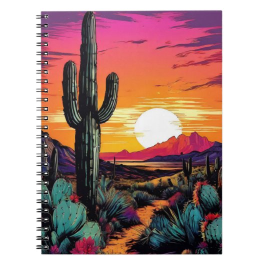 抽象芸術砂漠サボテン | ノートブックのジャーナル ノートブック (正面)