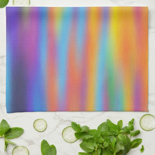 抽象芸術砂漠サンセットスカイアートワーク キッチンタオル (折り畳み)