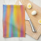 抽象芸術砂漠サンセットスカイアートワーク キッチンタオル (四つ折り)