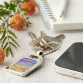 抽象芸術砂漠サンセットスカイアートワーク キーホルダー (側面)