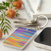 抽象芸術砂漠サンセットスカイアートワーク キーホルダー (正面右)