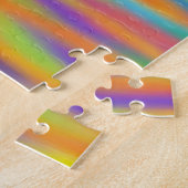 抽象芸術砂漠サンセットスカイアートワーク ジグソーパズル (側面)