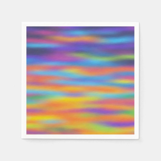 抽象芸術砂漠サンセットスカイアートワーク スタンダードカクテルナプキン (正面)